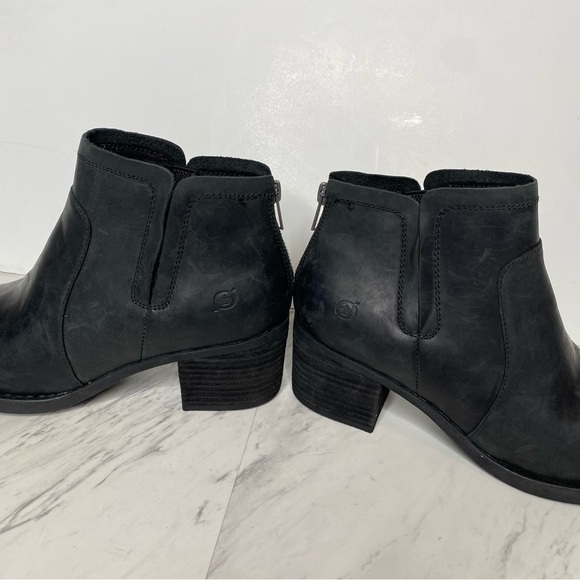 Born Reece Black Leather Bootie 10M - Picture 8 of 15